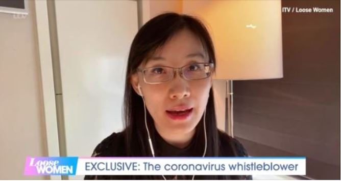 중국 출신 바이러스 학자 옌리멍이 지난 11일 ITV 토크쇼 루즈 우먼과 인터뷰하고 있다. 그는 '코로나바이러스는 중국 우한 실험실에서 인위적으로 만들어졌으며 그 증거를 공개할 예정'이라고 말했다.(ITV 영상 캡처)