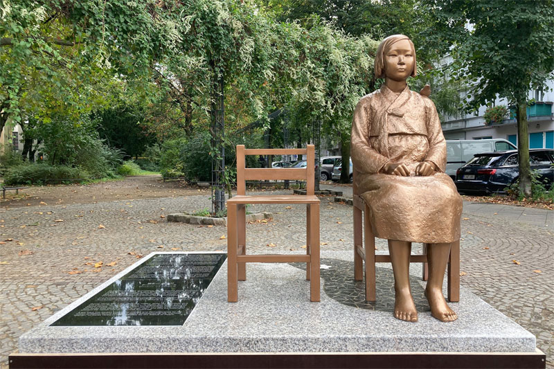 한국 관련 시민단체인 코리아협의회(Korea Verband)가 9월 28일 독일 베를린의 비르켄 교차로에 조성한 '평화의 소녀상'. (사진= Korea Verband 홈페이지)