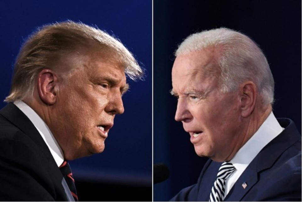 도널드 트럼프 미국 대통령(왼쪽)과 조 바이든 민주당 대통령 후보