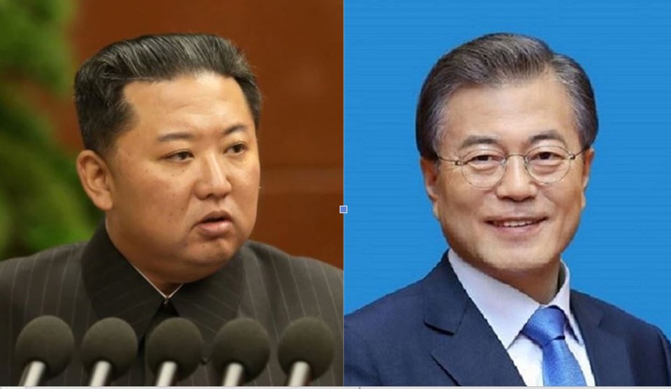 김정은 북한 노동당 총비서와 문재인 대통령