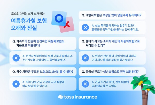 토스인슈어런스 "휴가철 보험, 가입보다 보장 내용 확인하세요" - 뉴스 썸네일 이미지